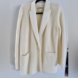 L'AGENCE Cream Textured Blazer